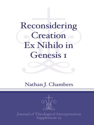 cover image of Reconsidering Creation Ex Nihilo in Genesis 1